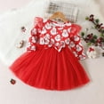 thumbnail image 2 of RIJOPUTY 5t Christmas Dresses for Girls Christmas Dress Girls Size 6 Christmas Tree Dress Black Tie Dress Tween Holiday Dress Newborn Winter Clothes, Red 18-24 Months, 2 of 3