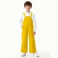 thumbnail image 4 of Cowsor Girls Loose Fit Denim Bib Baggy Overall Jumpsuit Straight Wide Leg Stretchy Jean Pants Fashion, 4 of 7