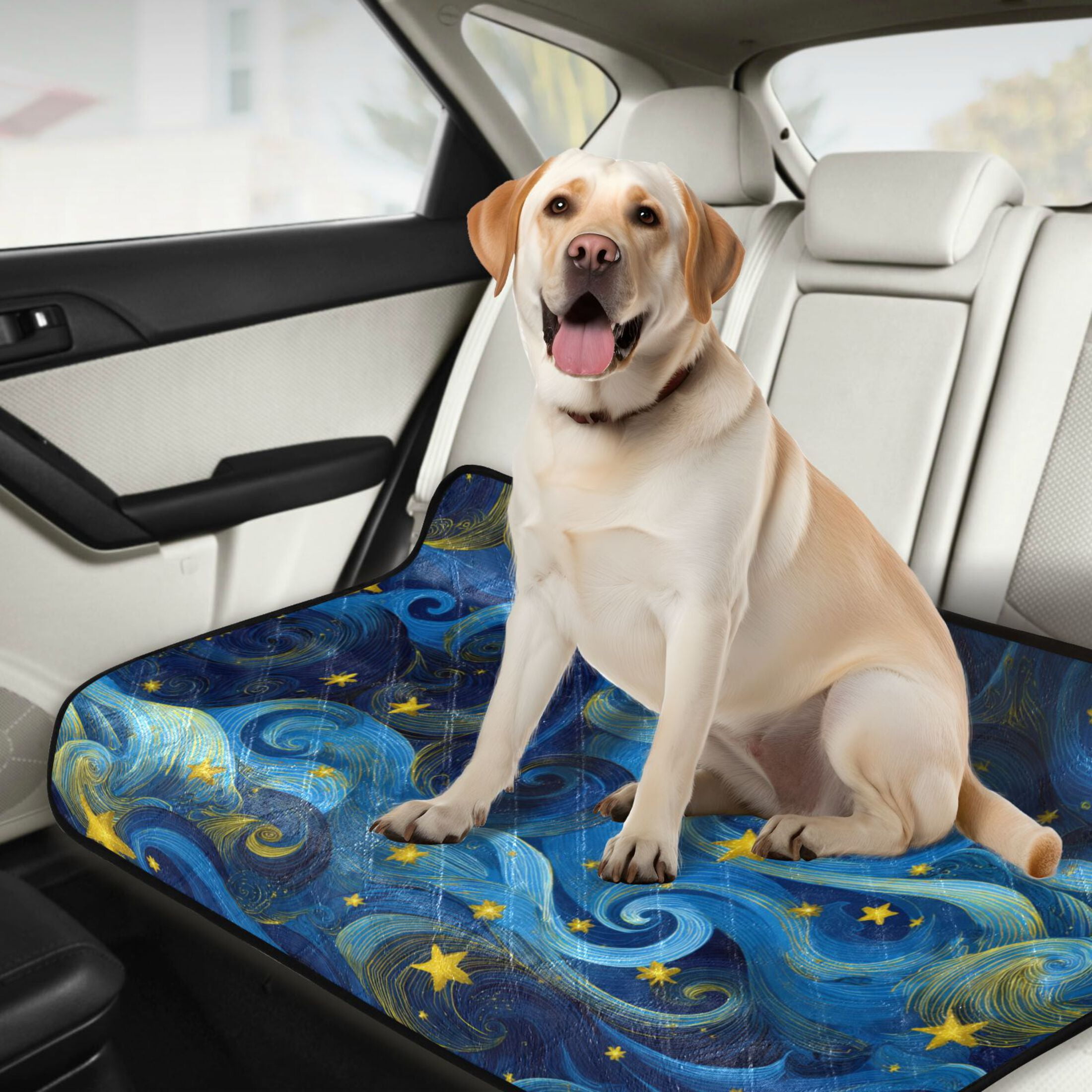 Qxltty Star Cloud Night Sky Cat litter Pads Pet Set of 3 Diaper Mats Center Anti-leakage Layer Absorbent Soft and Comfortable