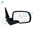 thumbnail image 3 of Right Passenger Side Manual Foldaway View Mirror Chrome/Convex+Warning Black Textured For 2001-2006 GMC Sierra 3500, 3 of 7
