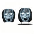 thumbnail image 5 of BZPIZ 2PCS Ghost Face Headrest Covers, Creative Car Headrest Covers Scary Face Printing Auto Seat Universal Elastic Models Headrest Protector for Auto, Vehicle, Truck, SUV, Washable Elastic Fabric, 5 of 6