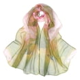 thumbnail image 2 of WHEANG Scarfs for Women Lightweight Scarves Elegant Floral Pattern Sheer Scarfs Shawls Wraps Fashion Shawl Scarf for Women Summer Comfortable Scarf Shawls Beach Cover-up Color Green, 2 of 2