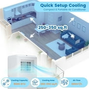 Garvee 8000 BTU Air Conditioner, Cooling 350 Sq.Ft, White