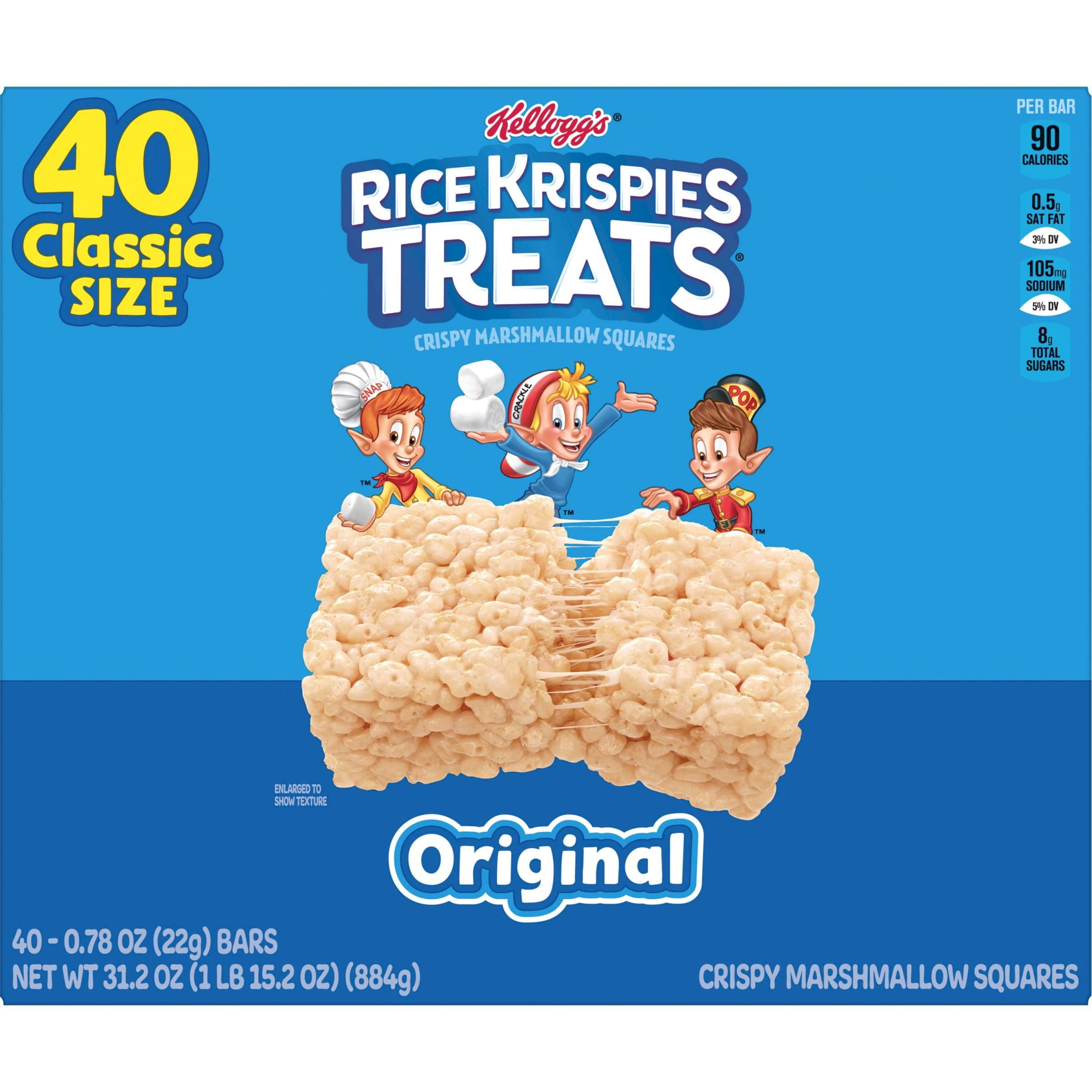 Kellogg's Rice Krispies Original Breakfast Cereal, Family Size, 18oz Box