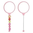 thumbnail image 1 of Uxcell 2 Pack Beadable Mirrors with Handle, 5.7 Inch Long Bead Mirror Bars Removable, Portable Round Hand Mirrors for DIY Jewelry Making and Beaded Crafts (Pink), 1 of 7