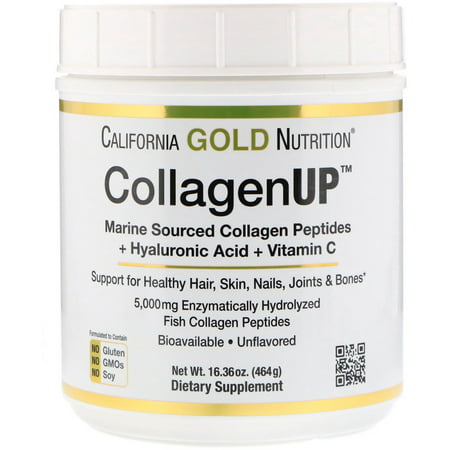 California Gold Nutrition  CollagenUP  Marine Collagen   Hyaluronic Acid   Vitamin C  Unflavored  16 36 oz  464