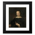 thumbnail image 2 of Willem Drost 20x23 Black Modern Framed Museum Art Print Titled - Young Woman with a Carnation (1656), 2 of 5