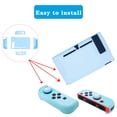 thumbnail image 3 of OLDZHU Pink Dockable Protective Case Cover Compatible with Nintendo Switch Joy-Con Controllers,with Glass Screen Protector and 4 Thumb Grips,Shock-Absorption and Anti-Scratch, Blue, Protection, 3 of 5