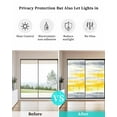 thumbnail image 4 of Window Privacy Film Yellow Grey Stained Glass Window Film Decorative Sun Block Window Cover Vintage Farmhouse Abstract Oil Painting Window Clings Static Adhesive Sticker for Bathroom 29.5"x78.7", 4 of 7