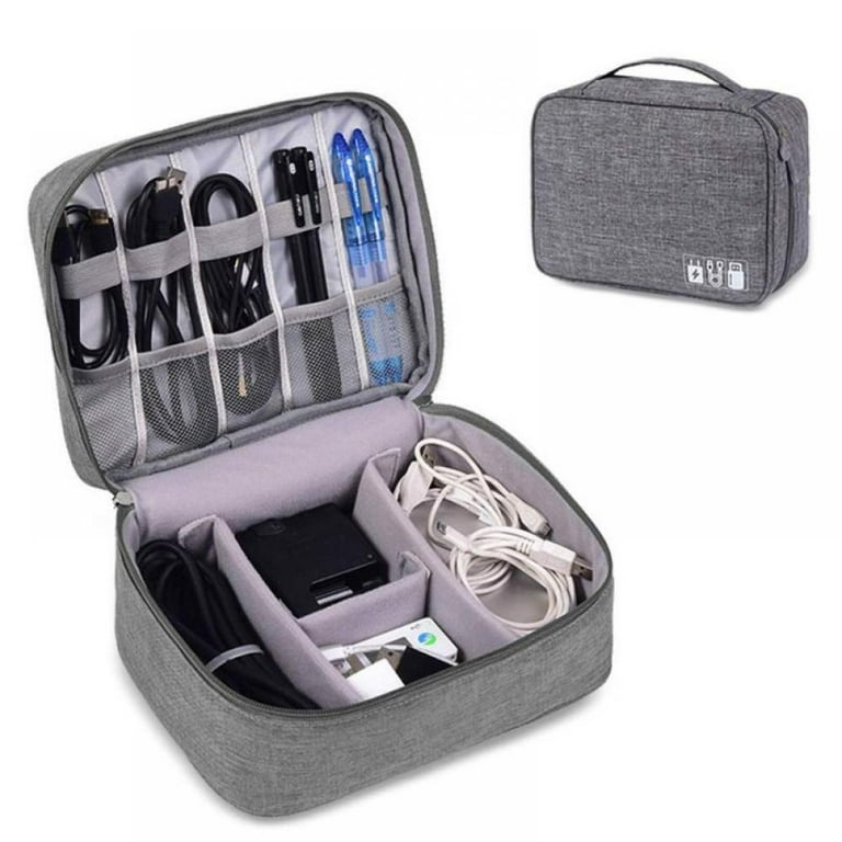 Cable Organizer Bag Electronic Accessories Travel Three-Layer