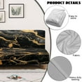 thumbnail image 3 of SCRAWLGOD Marble Print Golden Black Dustproof Futon Covers, Cozy Sofa Bed Slipcovers, Mattress Cover for Futon Sofa Bed, Armless Sofa Cover with Elastic Bottom for Pets, Dogs, 3 of 7