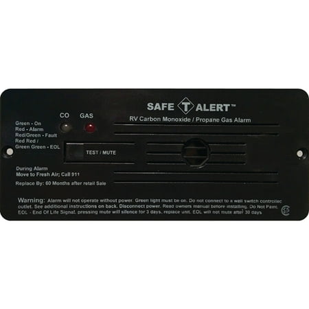MTI Industries 12V 35 Series Safe-T-Alert Flush Mount RV Dual Carbon Monoxide/Propane Alarm