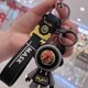 thumbnail image 2 of Keychain Pendant Cute Cartoon Keyring Environment Friendly Car Key Pendant Silicone Metal Keyring Black, 2 of 3