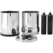 Big Berkey® Gravity-Fed Water Filter with 2 Black Berkey® Purification Elements and Rubberized Non-Skid Feet Wire Stand Accessory