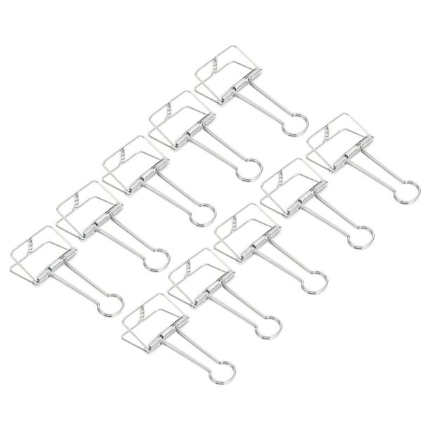 Clips 51 Mm 30 Piezas Clips Para Carpetas Fuerza De Sujeción Fuerte Clips De Cola Hueca De Metal Mini Clips Para Carpetas Abrazaderas De Papel Para Documentos De Oficina