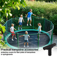 thumbnail image 5 of 8pcs Trampoline Pole Covers -Tube Connectors,-Shaped Net Pole Connector Accessories,8 x trampoline pole covers t-tube connectors,Black, 5 of 10