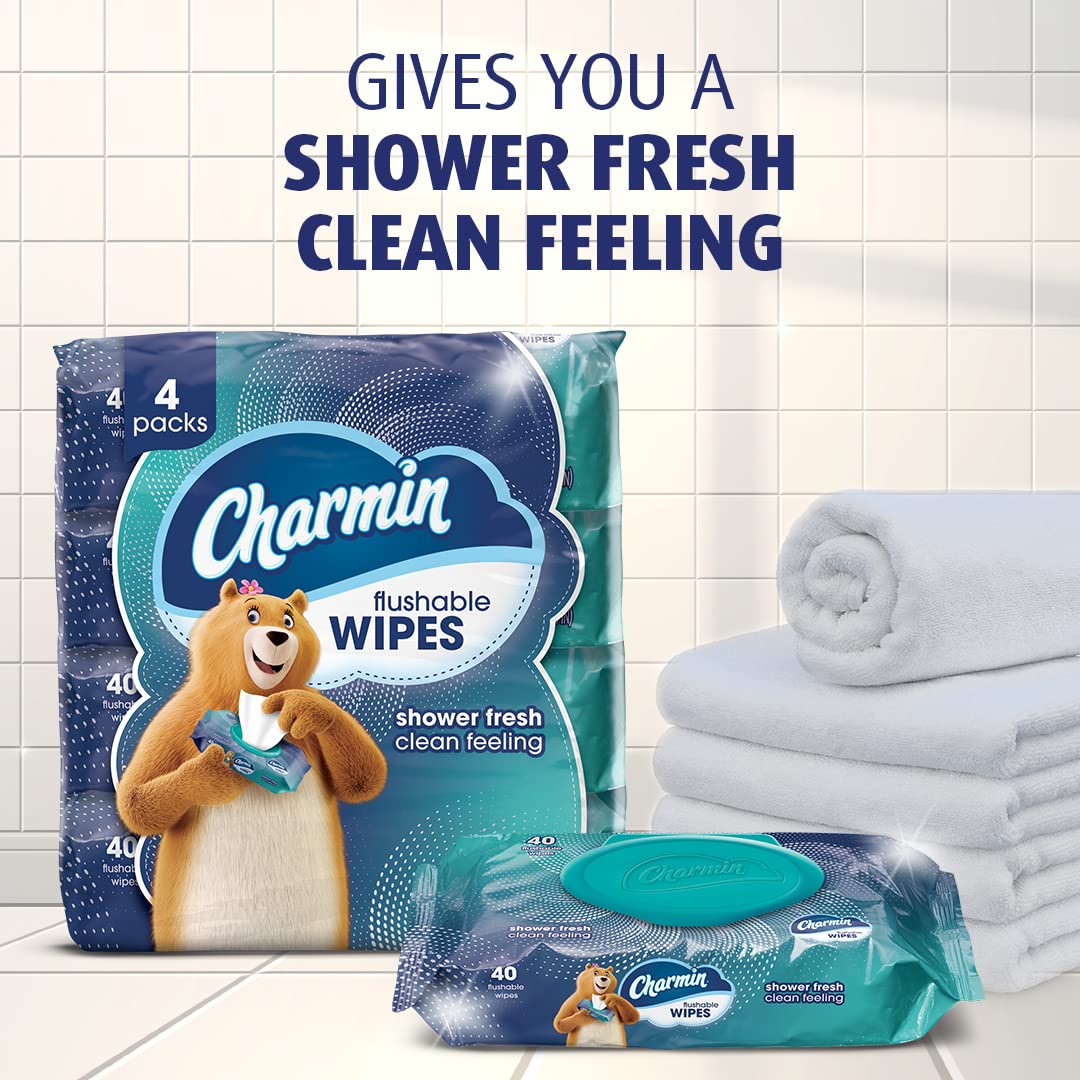 Charmin Flushable Wipes, (Pack of 3)