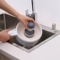 thumbnail image 4 of Kitchen Dish Washing Brush With Soap Dispenser Palm Liquid Scrubber Refill Z7W4, 4 of 9
