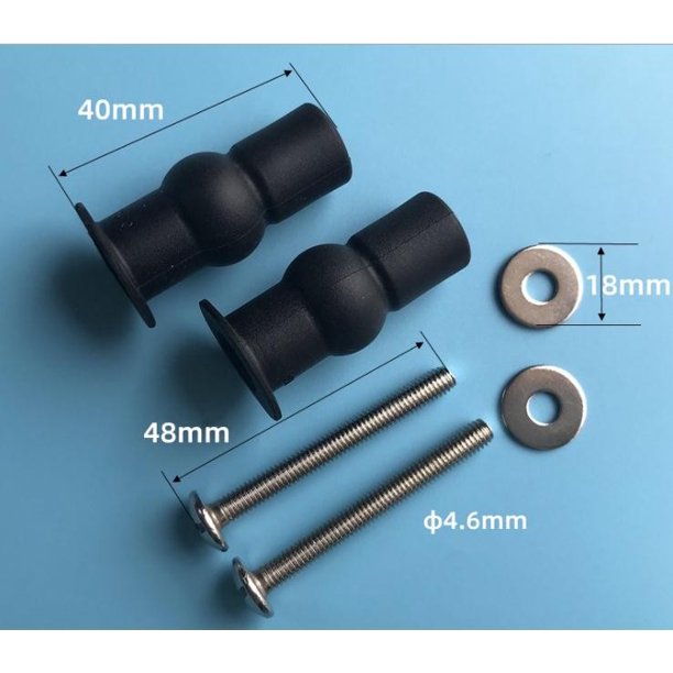 Toilet Seat Top Fix Seat Hinge Hole Fixings Well Nut Screw Rubber Back