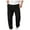 #H-Black, variant on GuangCheng George Men Cargo Pants Elastic Waist Drawstring Side Pockets Reflective Stripe Comfy Loose Fit Joggers,Size:XL