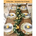 thumbnail image 4 of 13 Inch Round Placemats Set of 6, Gray Green Boho Floral Non Slip Heat Insulation PP Table Mats, Vintage Abstract Art Ethnic Flowers Washable Place Mats for Kitchen Dining Party Table Decor, 4 of 7