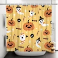 thumbnail image 5 of Tchckioa Halloween Shower Curtain,72x72 Inch Waterproof Hooks Bath Curtain Decor for Bathroom,Orange, 5 of 8