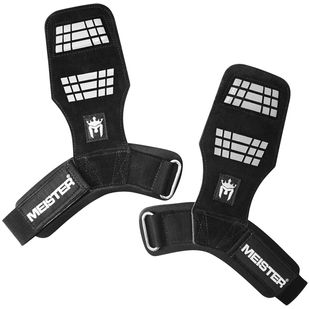 MEISTER ELITE LIFTING GRIPS W/ GEL PADDING Weight Training Straps Bar Pads NEW 