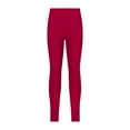 thumbnail image 5 of Zaldita Girls Kids Athletic Dance Leggings Basic Yoga Jeggings Pants Active Tights Sports Activewear Burgundy 8, 5 of 7