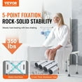 thumbnail image 2 of VEVOR Chaise de Douche Tabouret de Bain Siège Rembourré Hauteur Réglable Baignoire Douche 350 Lb, 2 of 9