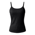 thumbnail image 4 of 2026 New Womens Spaghetti Strap Tank Top Adjustable Scoop Neck Camisole Tops Loose Fit Casual Shirts Summer(Black,L), 4 of 5