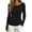 Black, variant on ZDNIXIAN Women Off Shoulder Long Sleeve Basic Tops Ribbed Knit Slim Fitted Blouse, Elegant Boat Neck Form Fitting Shirt, Stretchy Soft Casual Long Sleeve Tees