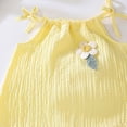 thumbnail image 7 of kpoplk Toddler Girl Clothes Summer Baby Girl Cute Sleeveless Tank Tops with Bow and Ruffled Shorts 2Pcs Outfits Set Size 3-4 Years,Yellow, 7 of 7