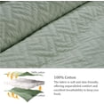 thumbnail image 5 of palassio Beige 100% Cotton Quilt Queen Size Bedding Sets with 2 Pillow Shams, Textured Lightweight Soft Bedspread Shabby Chic Coverlet, Neutral Quilted Comforter Bed Cover for All Season, 3 Pieces, 5 of 10