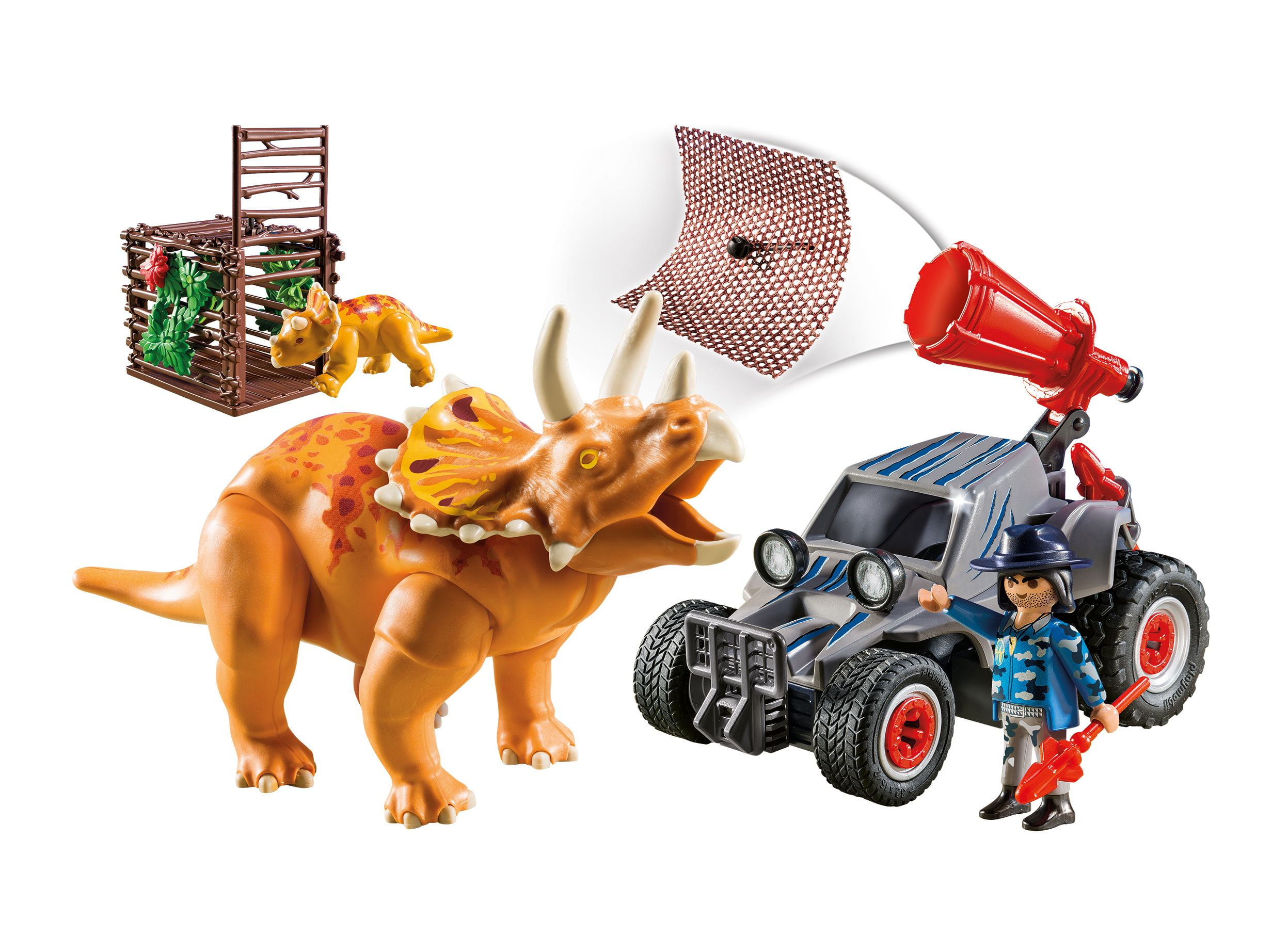 PLAYMOBIL 9434 The Explorers Enemy Quad With Triceratops 59pcs for sale online 