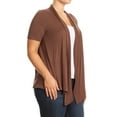 thumbnail image 3 of MOA Collection Women's Casual Open Front Short Sleeve Cardigan Made in USA, 3 of 4