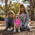 thumbnail image 3 of Dog Bandana 1 Pack,Pink Ribbon Pattern Bandanas for Dogs,Cat Bandana,Small/ Large Dog Bandana 2 Size,Dog Bandanas Girl Boy, 3 of 6
