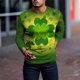 thumbnail image 5 of Camiseta de todos los días unisex para hombre Camiseta informal de manga larga con estampado gráfico en 3D del día de San Patricio Pompotops oipoqjl6677, 5 of 9