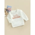 thumbnail image 3 of Bagilaanoe Toddler Baby Girl Boy Sweatshirt Long Sleeves Letter Print Pattern Pullover 6M 12M 18M 24M 3T Kids Jumper Tops, 3 of 8