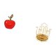 thumbnail image 5 of Adorno de escultura de fruta de cerámica y portavasos giratorio de metal para decoración y organización de cafeterías, estudios y salas de estudio con, 5 of 8