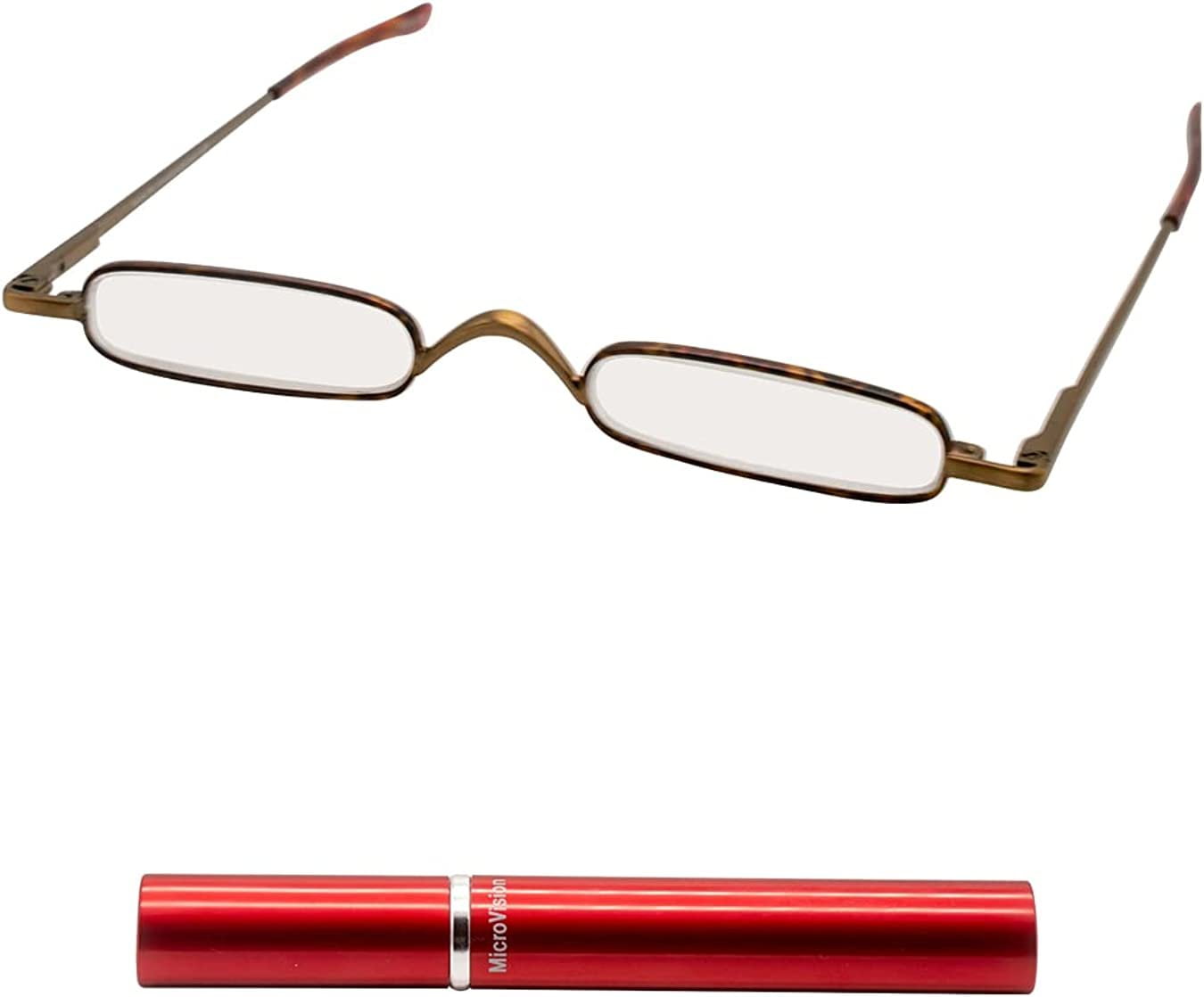 MicroVision Optical Original Mini Reader Reading Glasses With Tube Case For Women and Men