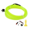 thumbnail image 1 of Cuerda de luz LED EL de 2m Unique Bargains, tira de luz brillante para decoración de automóviles, encendedor de cigarrillos (12v) verde fluorescente, 1 of 1