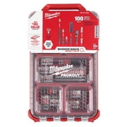 Milwaukee Shockwave Assorted Impact Driver Bit Set Alloy Steel 100 pc, 1/4 in. drive X 4 in. L