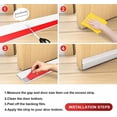 thumbnail image 5 of Door Bottom Caulk, Soft Silicone Weatherstrip(4.5 X 100 Cm, Brown), 5 of 5