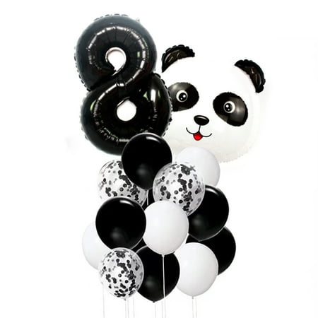 8th Birthday Party Decorations, Boy Girl Birthday Balloons, Panda Balloon (Number 8)
