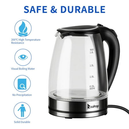 Ktaxon Electric Kettle, Fast Heat and Keep Warm with Auto Shut Off, Boil Dry Protection, Stainless Steel