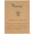 thumbnail image 4 of Twelve Constellation Necklace Black Dripping Oil Constellation Card Clavicle Chain, 4 of 9
