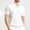(Casual 146)White, variant on Mens Big & Tall T-Shirt Solid Color T Shirt Fashion Short Sleeve Summer Casual Collared Versatile Knit Half Zipper Oversize Tops
