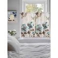 thumbnail image 4 of Kitchen Curtains 54 Inches length, Retro Mallow Flowers Window Treatment Curtain Drapes, Spring Floral Butterfly Elegant Thermal Insulated Drapes for Basement Hotel RV, 42"x54", 2 Panels, 4 of 7