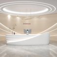 thumbnail image 2 of Luxury Reception Desk Counter Lectern Computer Siting Bar Service Desk Beauty Gaming Scrivania Ufficio Lavoro Office Furniture My Lux Decor Round, 2 of 7