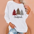 thumbnail image 2 of Gibobby Sudaderas Navideñas para Mujeres Sudadera con capucha de manga larga con estampado navideño para mujer(Blanco,G), 2 of 4